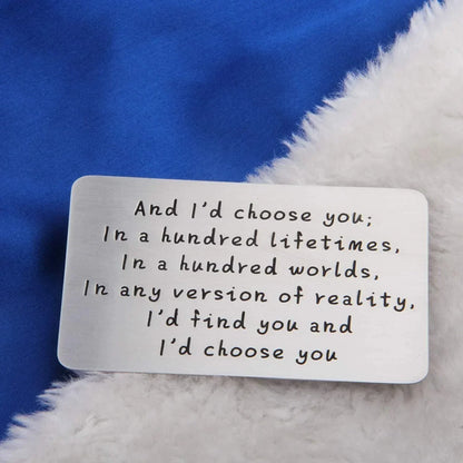 Last Day 75% OFF - ✍️Metal Engraved Card - Message of Love💞
