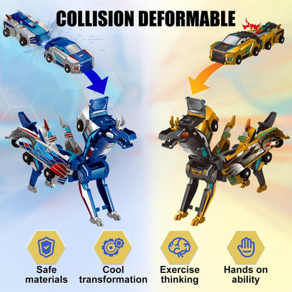 2025 New product 💥 Collision Transforming Dinosaur Car Toy