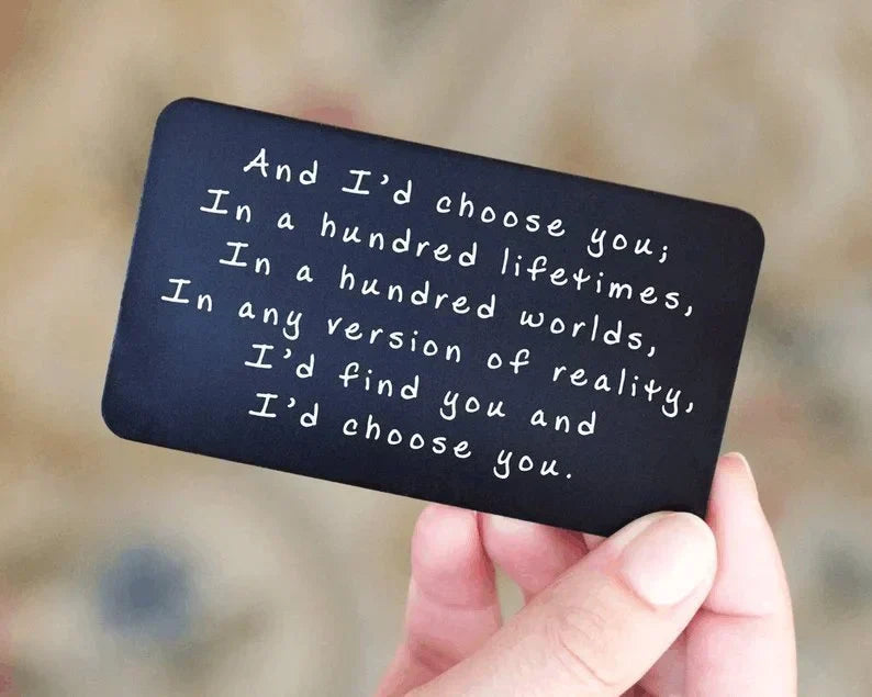 Last Day 75% OFF - ✍️Metal Engraved Card - Message of Love💞