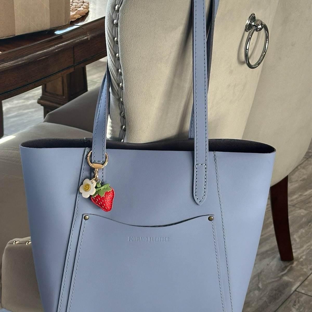 🍊🌼Leather Fruit And Flower Key Fob