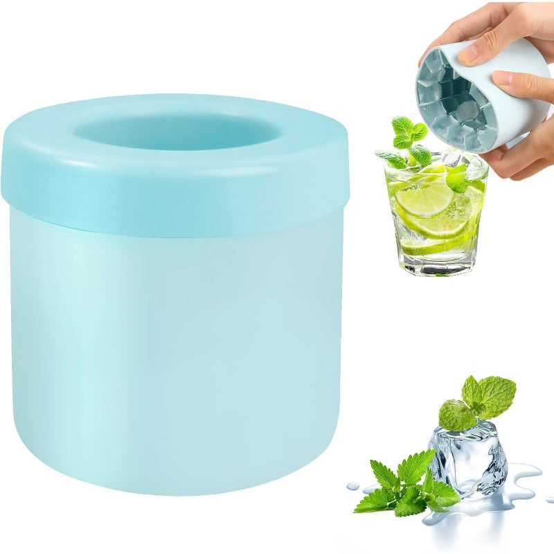 2-in-1 Silicone Ice Cube Maker & Storage Bucket