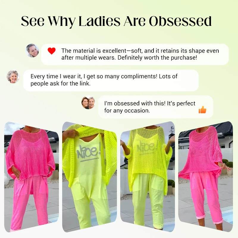 🌞Summer Sale 50% OFF🌸Women's letter print jumpsuit + hollow smock leisure suit