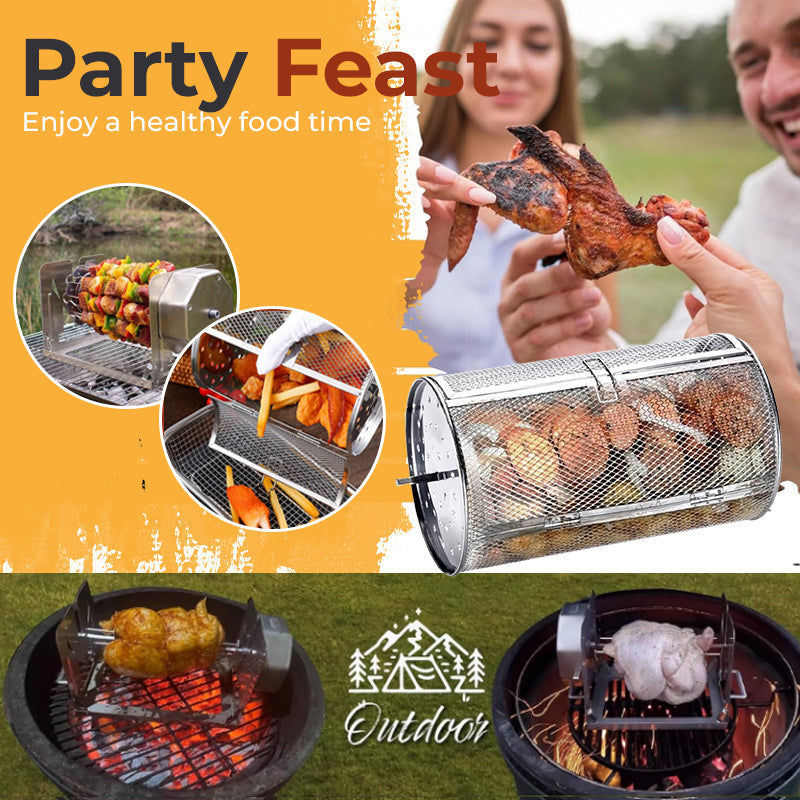 Stainless Steel 360° Rotating Grill