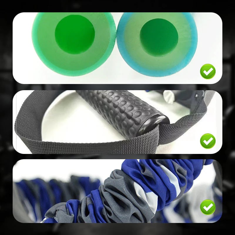 3-Way Natural Latex Resistance Band - Full Body Stretching & Strength Training