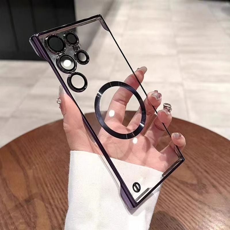🔥New In Samsung S25 Series Case - Samsung Frameless Magnetic Transparent Case