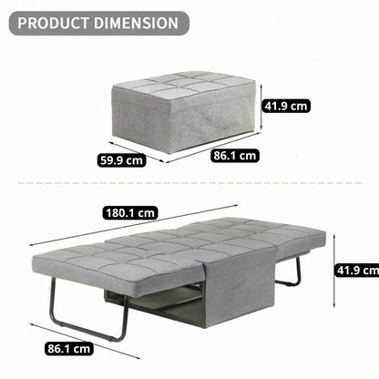 🔥 Warehouse Clearance 💥 4-in-1 Multi-Function Folding Ottoman Sofa Bed